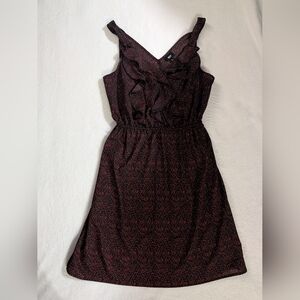 Mossimo Sleeveless Black & Red Dress, Size Medium